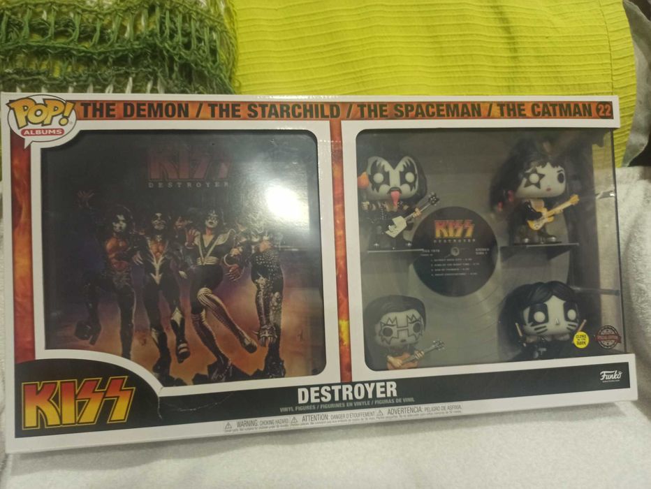 Funko pop selados banda kiss special edition glows in the dark
