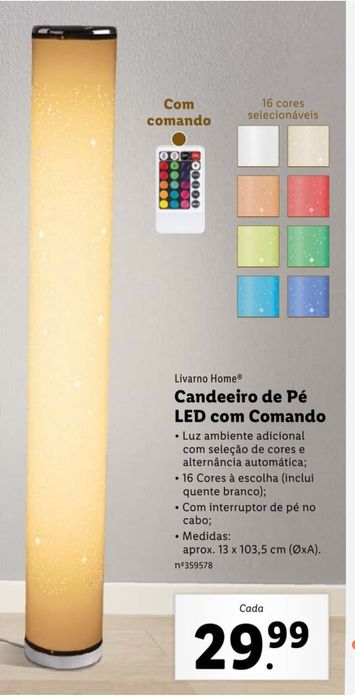 Candeeiro multicolor Lidl