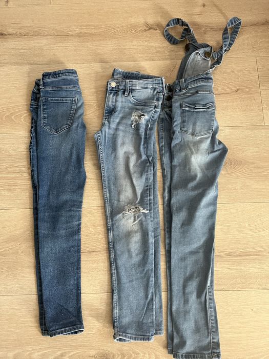 Jeansy spodnie dziewczęce 6szt 134/140