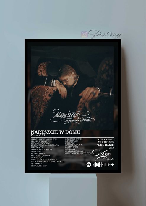 Kuqe 2115 Nareszcie w domu wzór album cd plakat w ramce obraz
