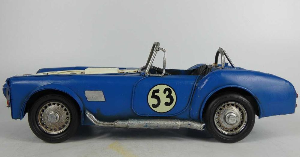 Metalowy model auto samochód cabrio RETRO pojazd wyścigowy 32cm