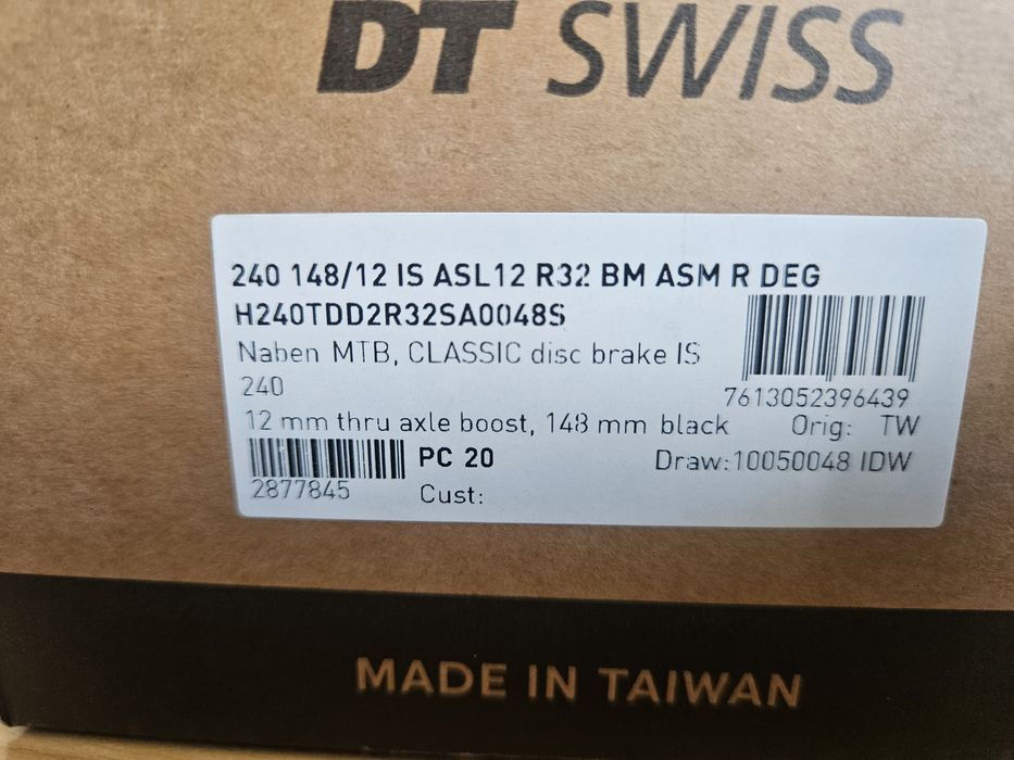 PIASTA DT SWISS 240,  12x148, Boost, MS