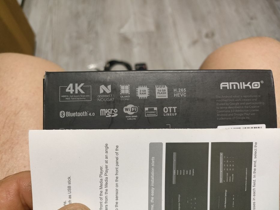 Amiko A6 N MAX OTT - Odbiornik 4K OTT OS: Android 7.1