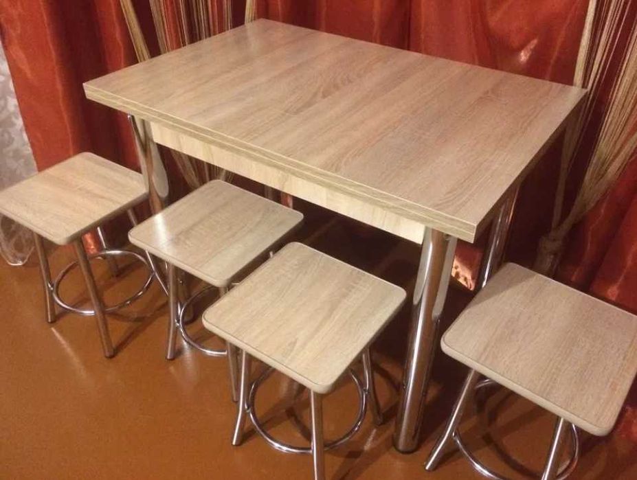 ТОП! Розкладний кухонний стіл стол кухоный роскладной металеві ніжки