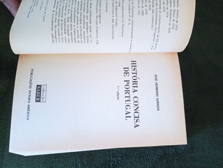 História Concisa de Portugal, José Hermano Saraiva.  1981,