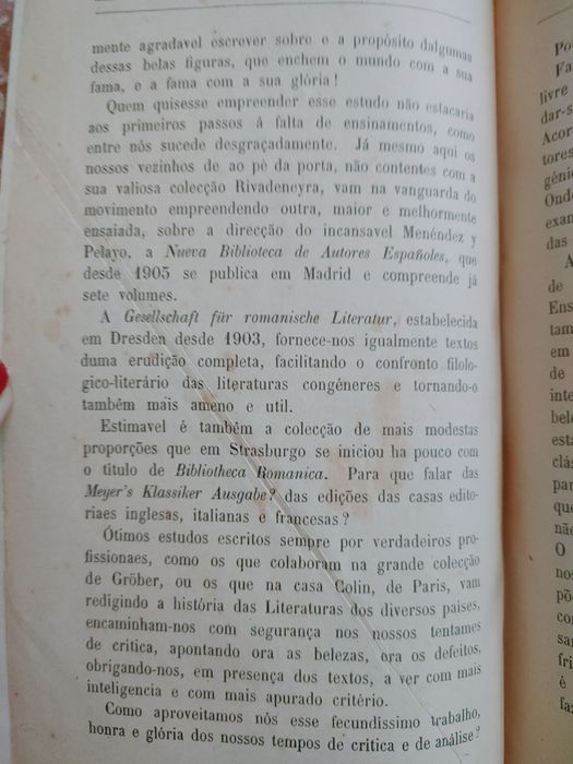 Livro História da Literatura Portuguesa  - 4a Edição - 1905