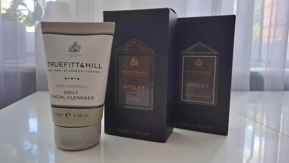 Truefitt & Hill Apsley zestaw (woda końska plus balsam) gratis żel