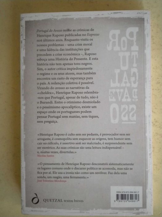 Portugal do Avesso
de Henrique Raposo