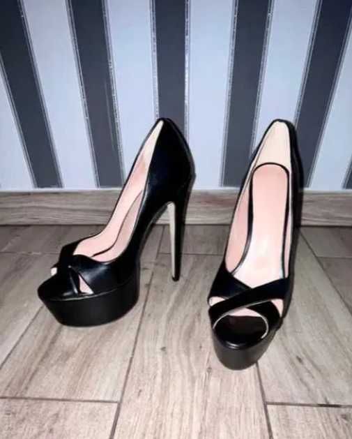 141/ Eleganckie 49 szpilki Trans Cross wysoka jakość czółenka 35-50 EU