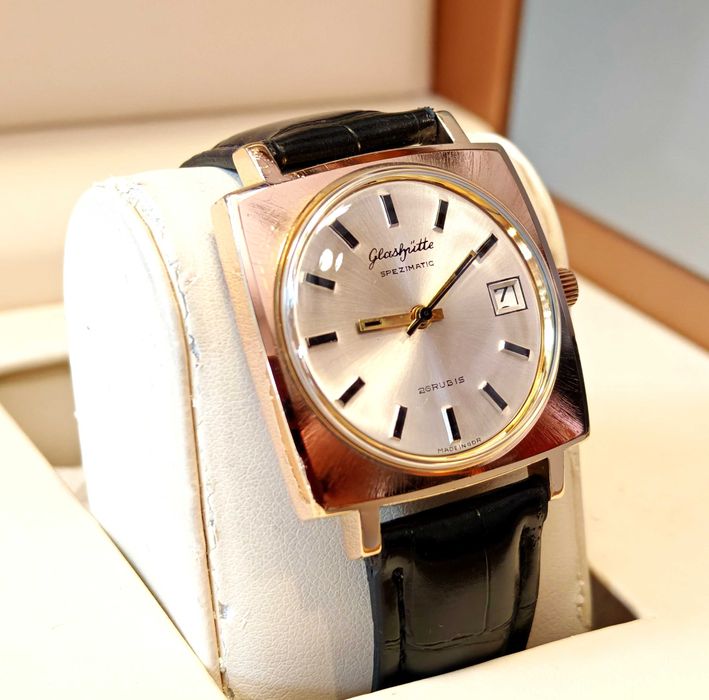 Zegarek Glashütte Spezimatic 26 Rubis GUB Automatic Pozłacany AU Data
