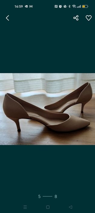 Sapatos cerimónia bege claro Aldo 36/Estado irrepreensível(com portes)