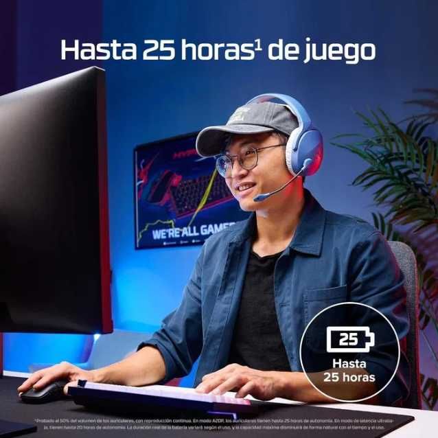 HyperX Cloud Jet Gaming Headset, sem fios, dupla conexão