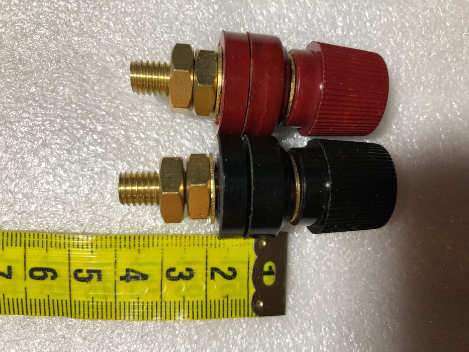 1шт пара чорна червона, Прохідна колодка під клену 8мм мідь