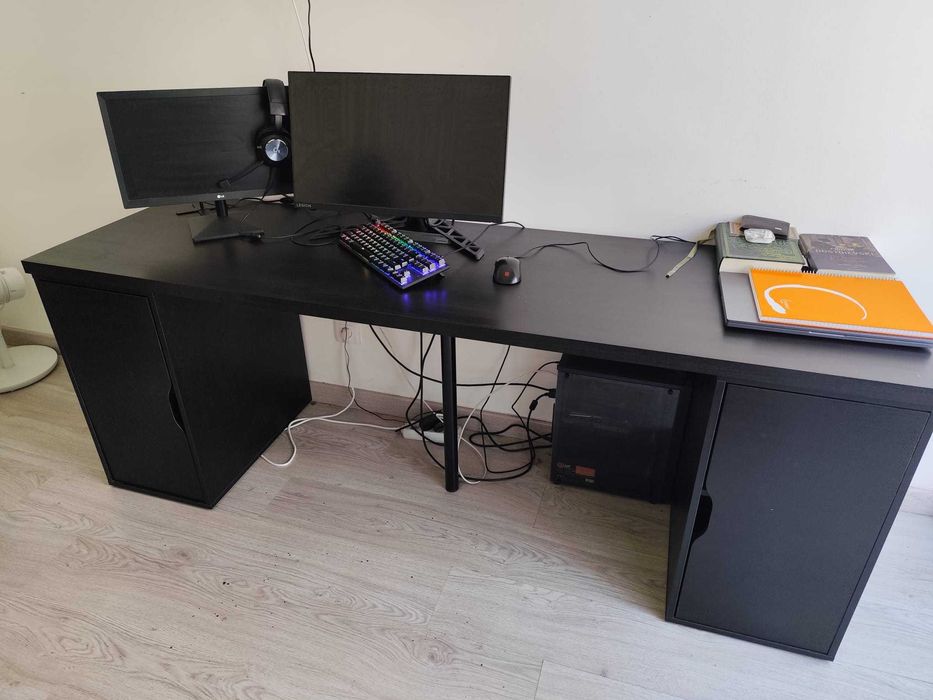 Mesa de escritório - Preta - Lagkapten/Alex