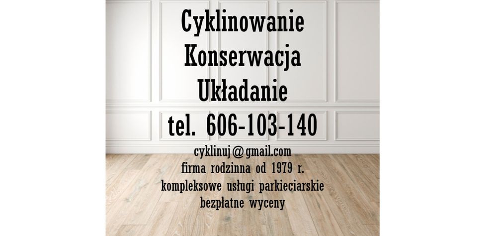 Cyklinowanie bezpyłowe usługi parkieciarskie