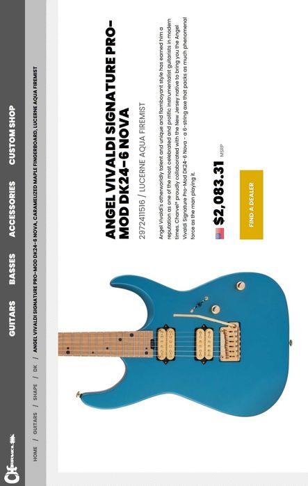 Электрогитара Charvel Angel Vivaldi DK24-6 NOVA (Made in Korea)