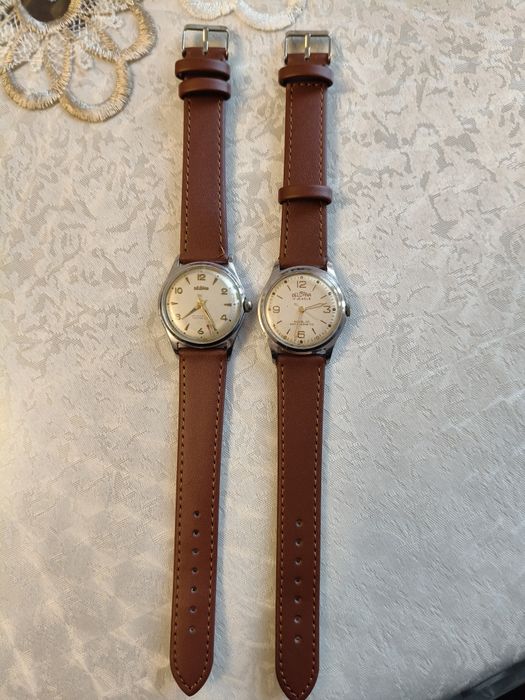 Zegarek męski mechaniczny Delbana ze skórzanym paskiem 17 kamieni