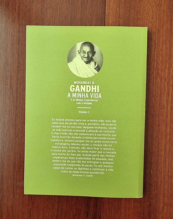 Livro "A Minha Vida e as Minhas Experiências com a Verdade V2", Gandhi