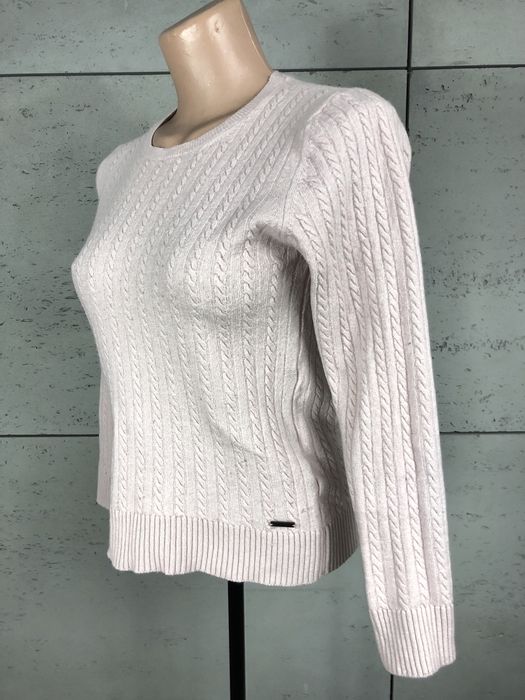 Superdry Premium Knitwear roz. M damski różowy sweter z dodatkiem kasz