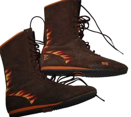 BUTY EVERLAST 5 i1/2,250mm,r38 sportowe do boksu skóra zamsz,jak nowe