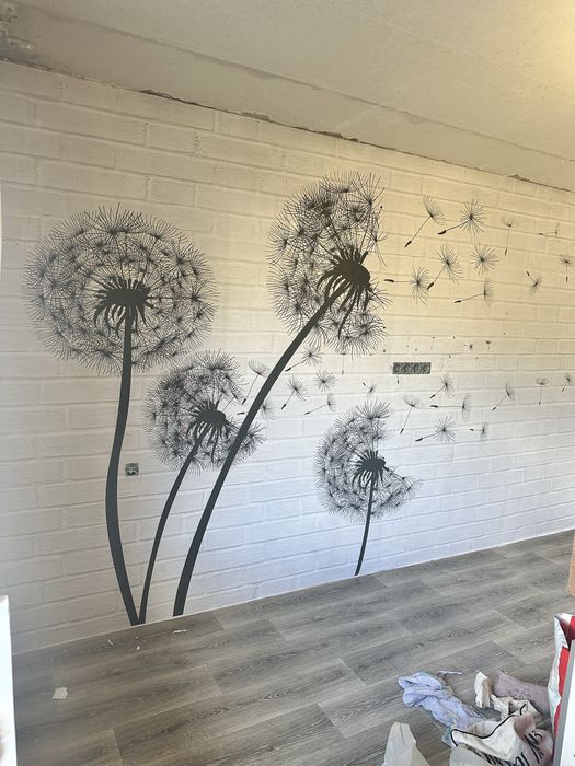 Поклейка обой шпалер 3д