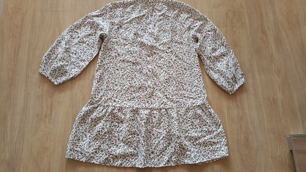Nowa kwiecista sukienka oversize balonowe rękawy H&M rozmiar M