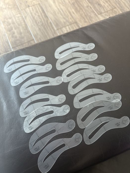 Szablony do brwi przezroczyste makijaż makeup eyebrows