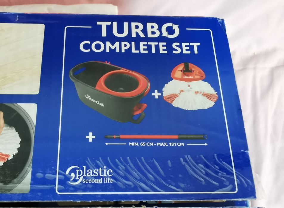 Balde e esfregona Vileda Turbo - NOVO!