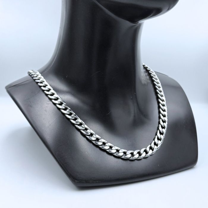 Bardzo Gruby Łańcuch Srebrny Pancerka 60cm / 9,5mm - Stal chirurgiczna