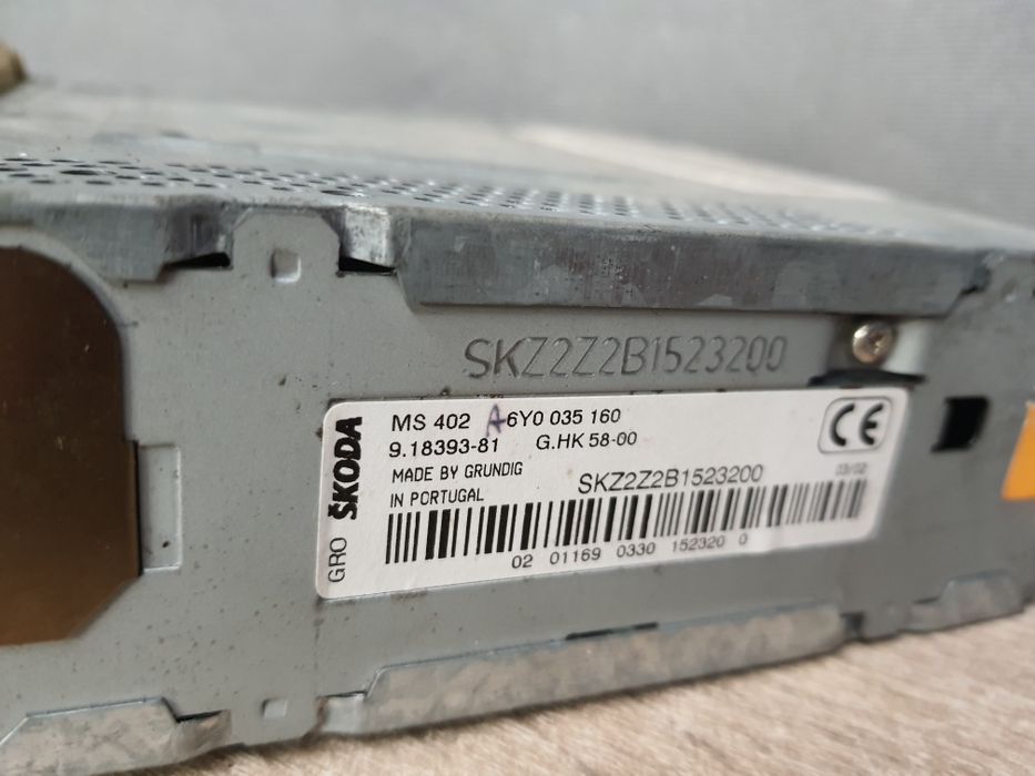 Radio samochodowe Skoda MS 402 / Fabia MK1 Zadbane. + kod Kaseta