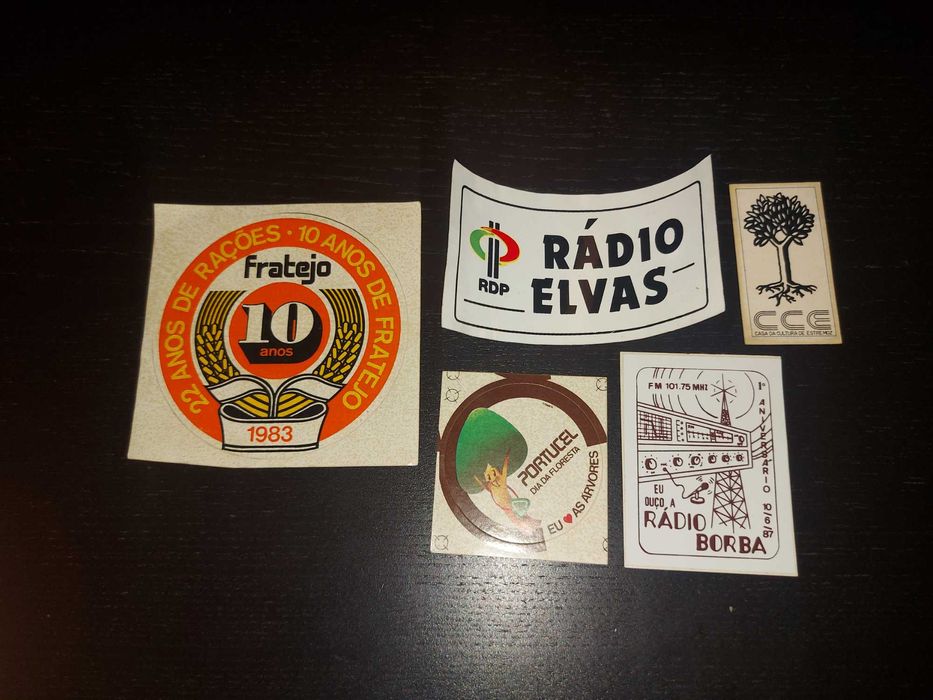 conjunto de autocolantes dos anos 80