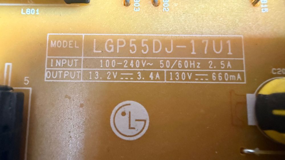 PLACA MÃE E FONTE ALIMENTAÇÃO  LG 55UJ630J