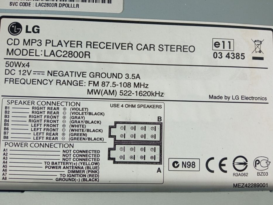 Radio samochodowe na kasety Blaupunkt Panasonic LG-aux itd..
