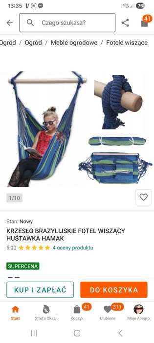 Fotel wiszacy brazylijski