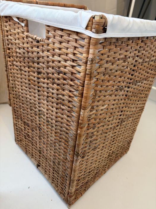 Kosz na pranie z rattanu ikea
