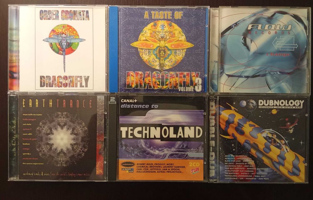 CDs: dub  trip hop  rock  jazz  world music  techno   goa trance  + etc