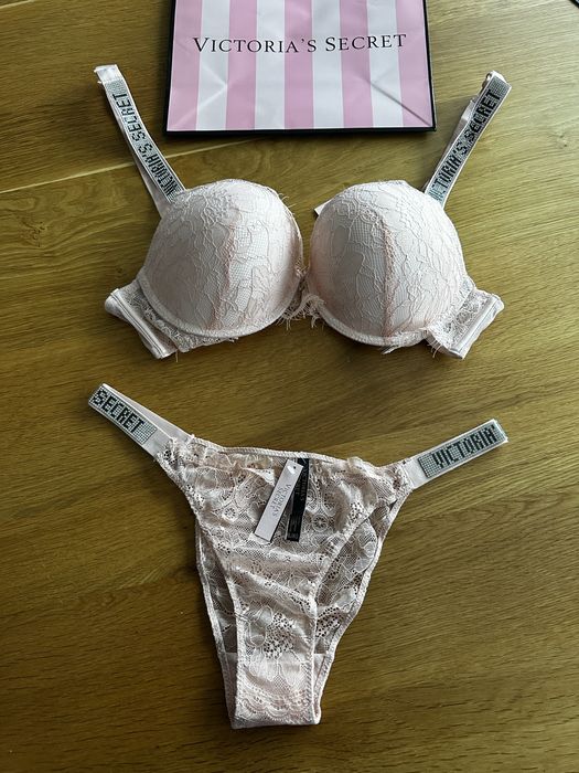 NOWY komplet bielizny Victoria’s Secret C85 85C stanik + majtki 38C