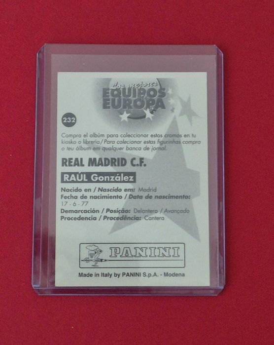 Naklejka Panini 1996/97 Raúl González (Real Madryt) Los Mejores Equipos