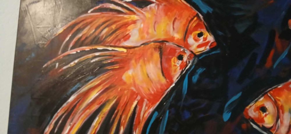 Acrílico sobre tela "Os Peixes"