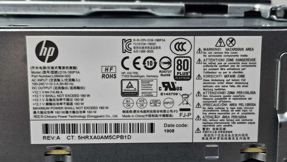 Комп'ютер HP Prodesk 600 G5 SFF i5-9500 8Gb NVMe 256Gb (є кількість)