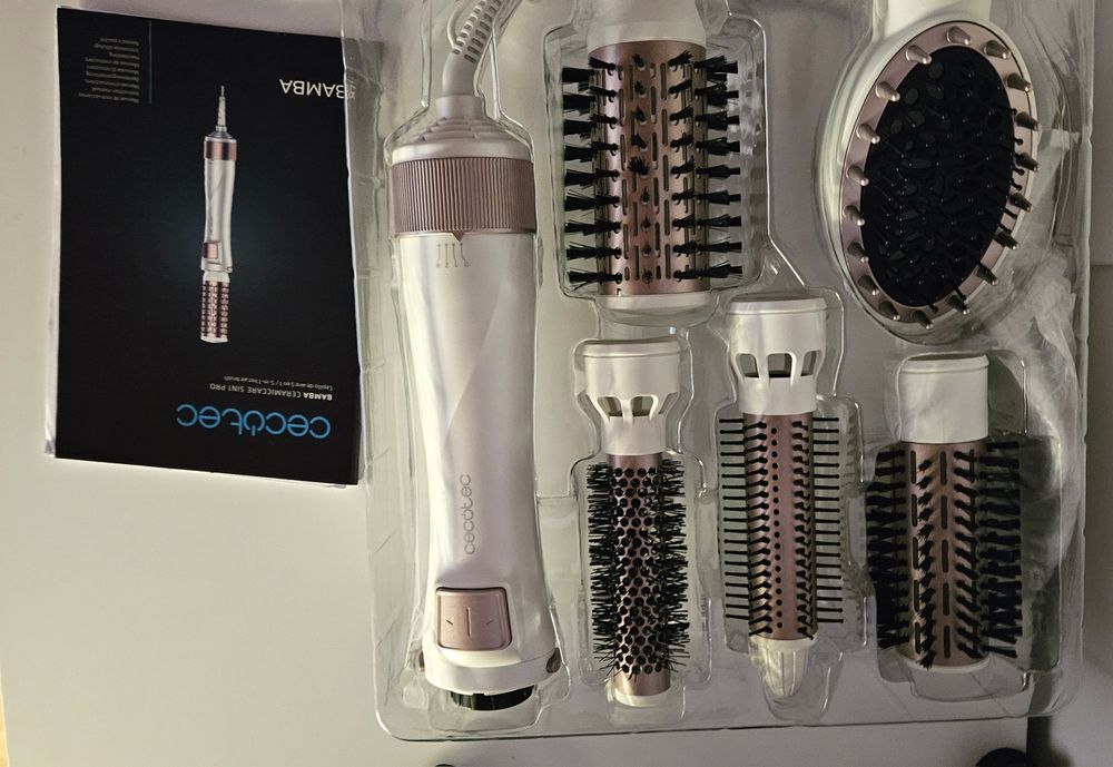 Escova Modeladora Rotativa Cecotec Bamba CeramicCare 5in1 Pro Gyro - Como Nova