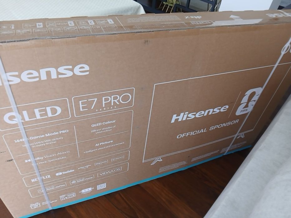 TV NOVA HISENSE E7 PRO QLED 144Hz 65 Polegadas