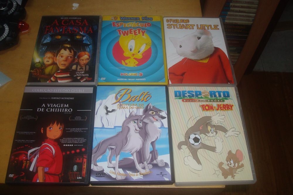 lote 7 dvds originais desenhos animados,balto,etc