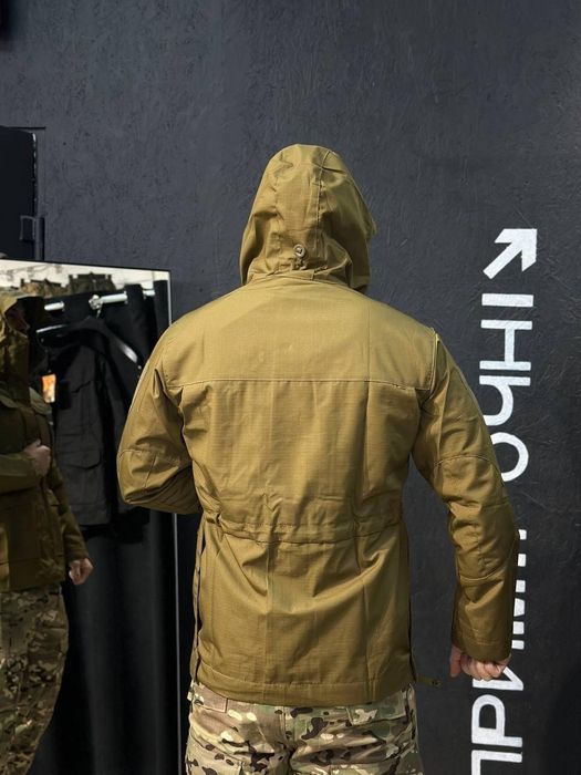 Куртка-парка летняя "койот" дышащая, с подкладкой капюшоном опт дроп