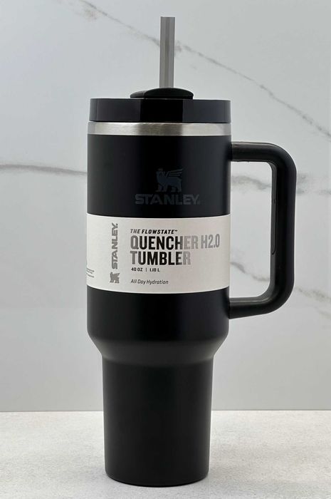 Термокружка Stanley Quencher H2.0 40oz 1.18л чорна оригінал в коробці