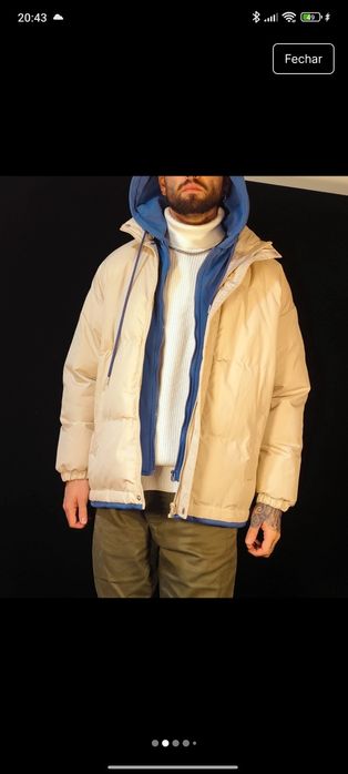 Blusão Homem Acolchoado com capuz Novo