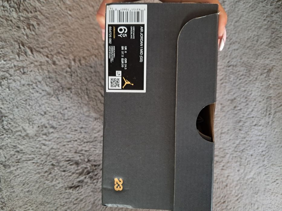Buty damskie Jordan 1 retro szare light smoke