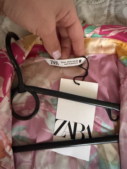 Плаття-халат сатинове zara m