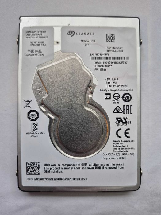 HDD 2.5" 2TB Seagate ST2000LM007