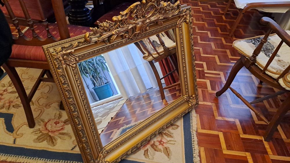 Espelho talha dourada